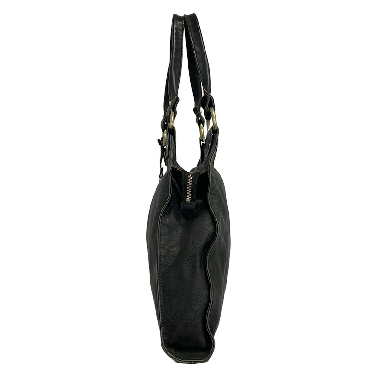 Fendi Shoulder Bag Diavolo Trapezio Black Leather — view 4
