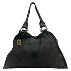 Fendi Shoulder Bag Diavolo Trapezio Black Leather