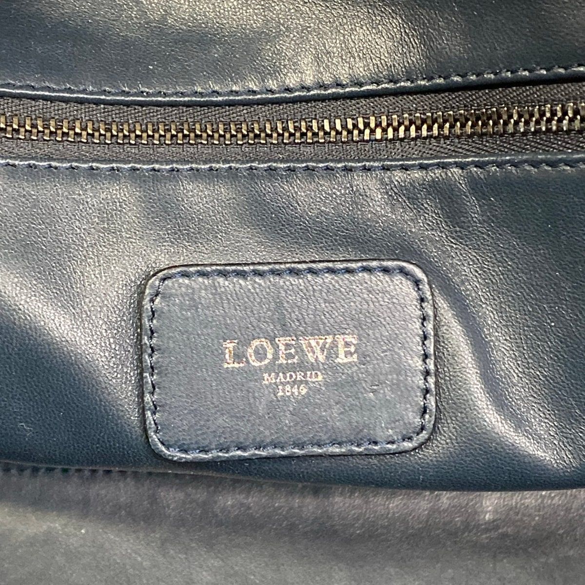Loewe Handbag Amazona 36 Dark Navy Leather — view 9