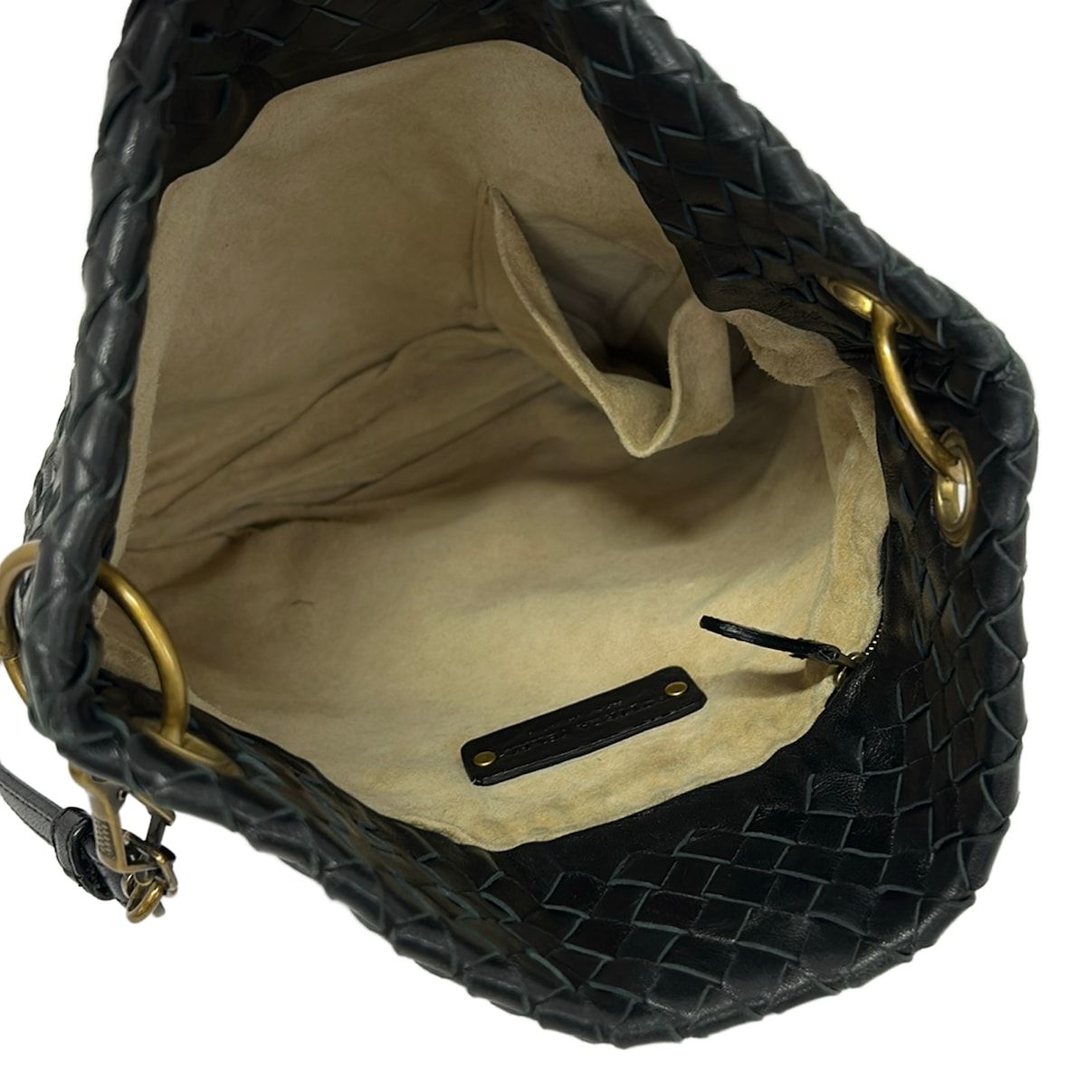 Bottega Veneta Shoulder Bag Intrecciato Black Crossbody Removable Strap Leather — view 7