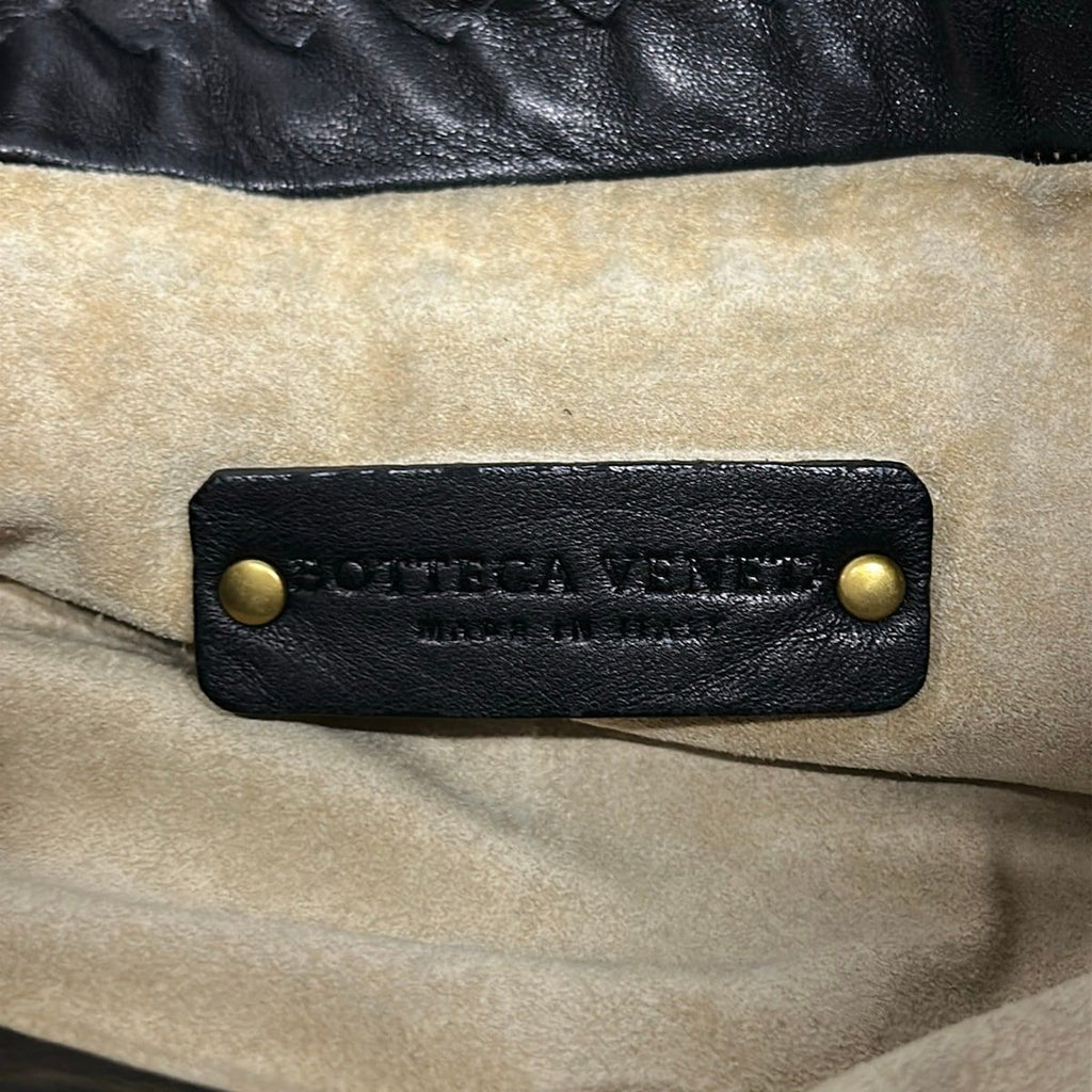 Bottega Veneta Shoulder Bag Intrecciato Black Crossbody Removable Strap Leather — view 9