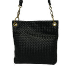 Bottega Veneta Shoulder Bag Intrecciato Black Crossbody Removable Strap Leather — view 4