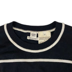 Hermes Dress 42 L Black Ivory Beige Crew Neck Long Sleeve Cashmere Silk — view 8