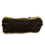 Louis Vuitton Tote Monogram Shearling Thunder Brown Leather — view 5