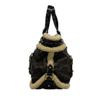 Louis Vuitton Tote Monogram Shearling Thunder Brown Leather — view 2