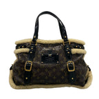 Louis Vuitton Tote Monogram Shearling Thunder Brown Leather