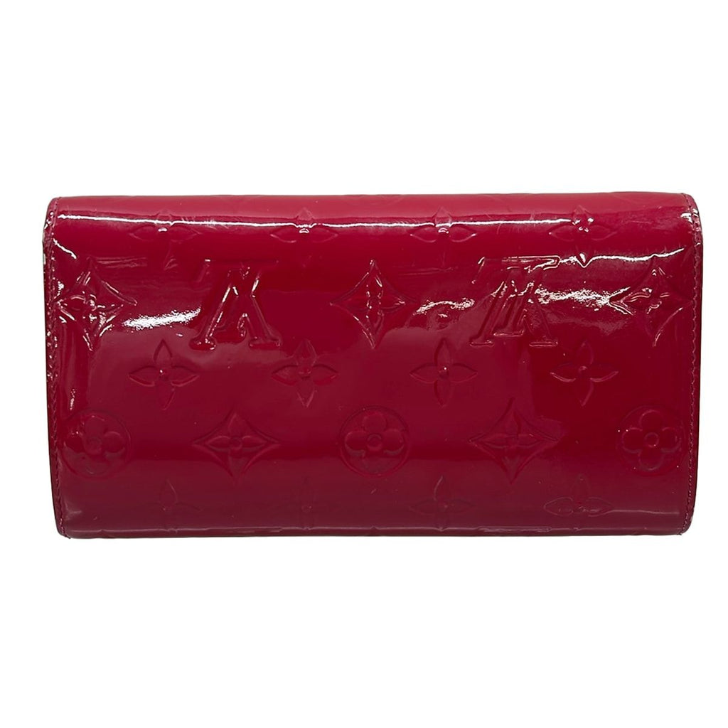 Louis Vuitton Wallet Monogram Vernis Portefeuille Sarah Chain Rose Indien — view 2