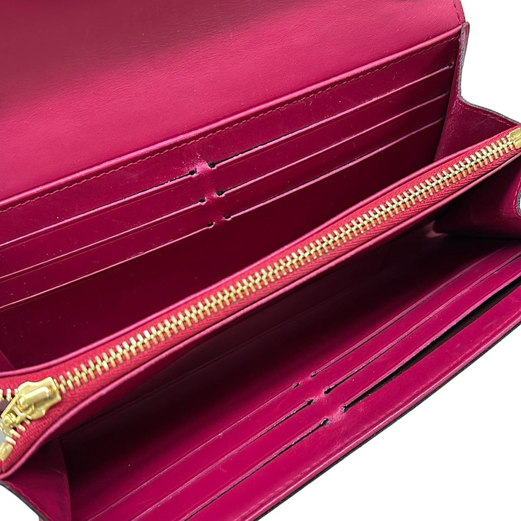Louis Vuitton Wallet Monogram Vernis Portefeuille Sarah Chain Rose Indien — view 4