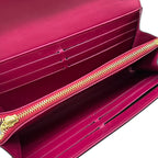 Louis Vuitton Wallet Monogram Vernis Portefeuille Sarah Chain Rose Indien — view 4
