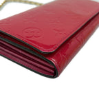Louis Vuitton Wallet Monogram Vernis Portefeuille Sarah Chain Rose Indien — view 8