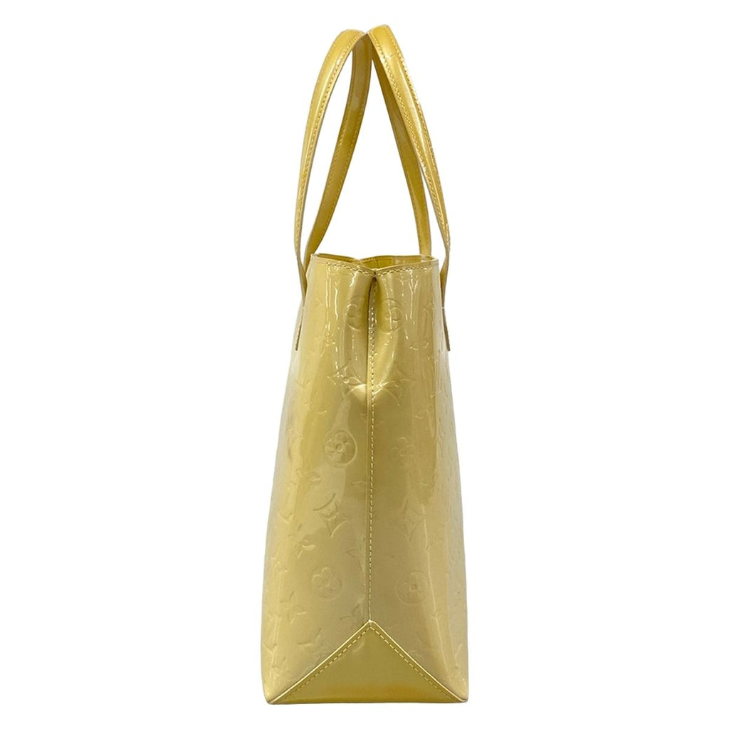 Louis Vuitton Tote Monogram Vernis Wilshire MM Blanc Corail Leather — view 2