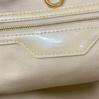 Louis Vuitton Tote Monogram Vernis Wilshire MM Blanc Corail Leather — view 8