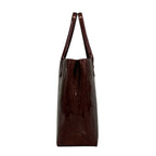 Louis Vuitton Tote Monogram Vernis Wilshire MM Rouge Fauvist Leather — view 2