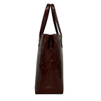 Louis Vuitton Tote Monogram Vernis Wilshire MM Rouge Fauvist Leather — view 4