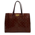 Louis Vuitton Tote Monogram Vernis Wilshire MM Rouge Fauvist Leather