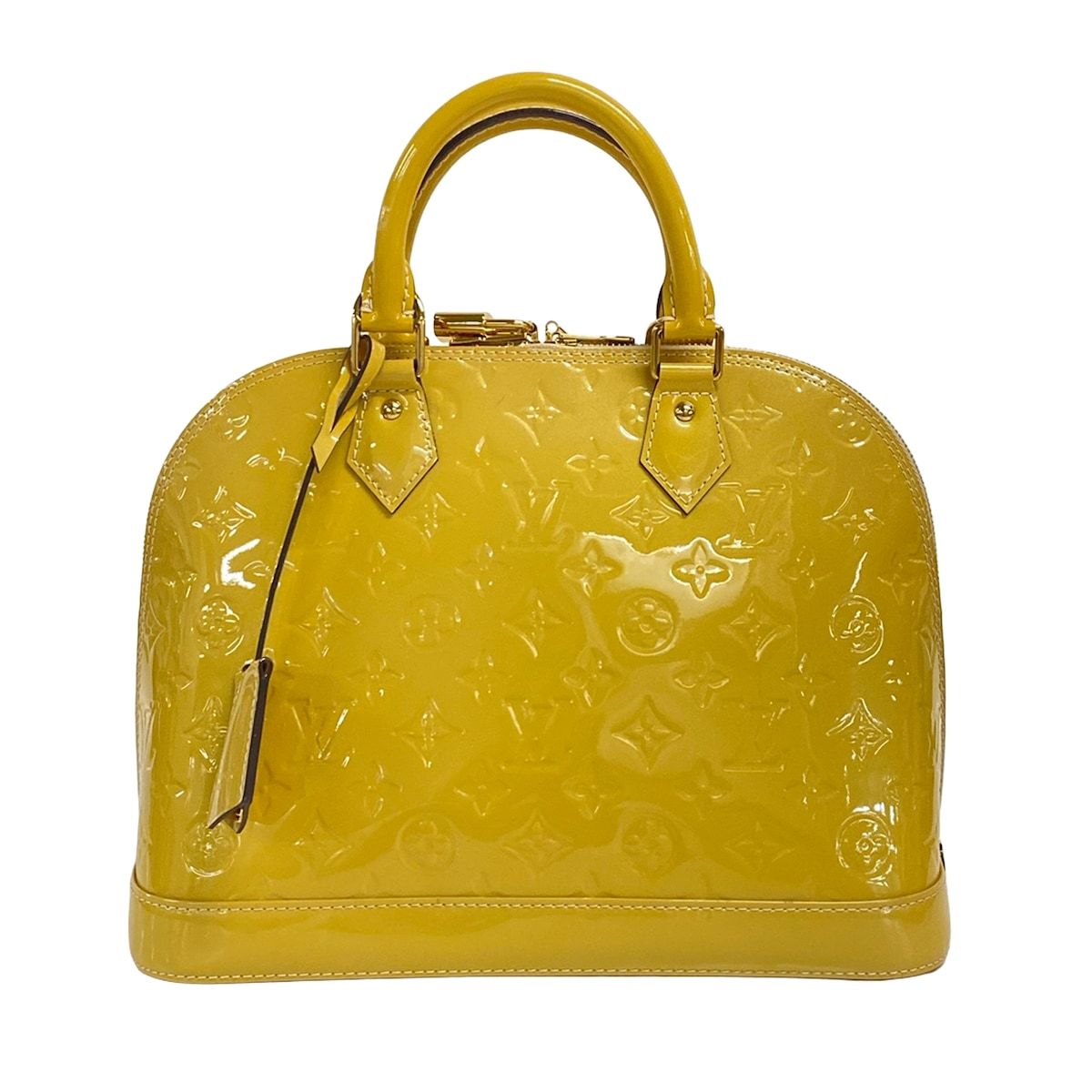 Louis Vuitton Handbag Monogram Vernis Alma PM Dune Leather