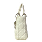Dior Lady Mini Bag White Silver Lambskin — view 4