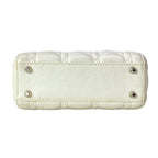 Dior Lady Mini Bag White Silver Lambskin — view 5