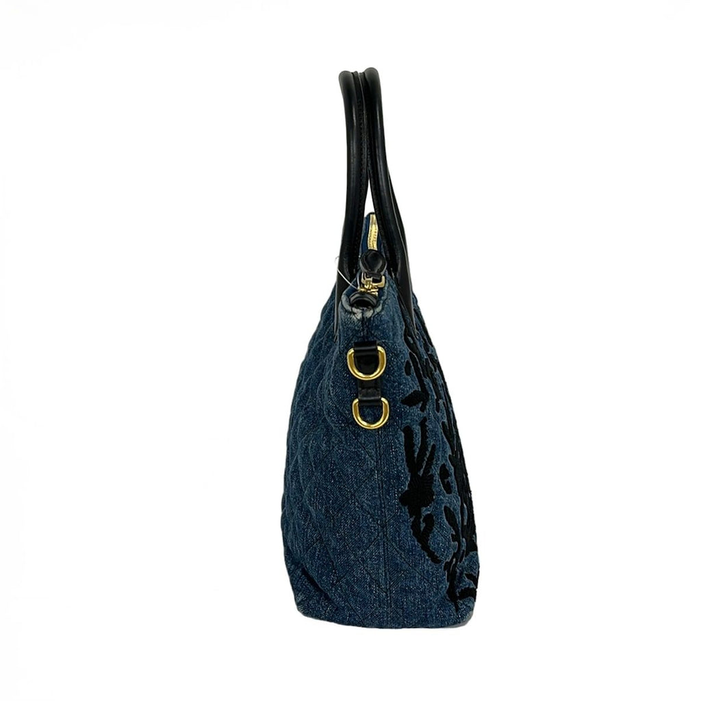 Prada Handbag Navy Embroidery — view 2