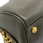Prada Handbag Khaki Gray Leather — view 6
