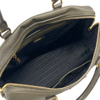Prada Handbag Khaki Gray Leather — view 7