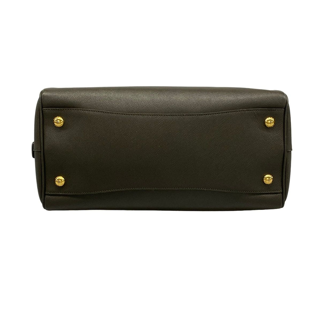 Prada Handbag Khaki Gray Leather — view 5