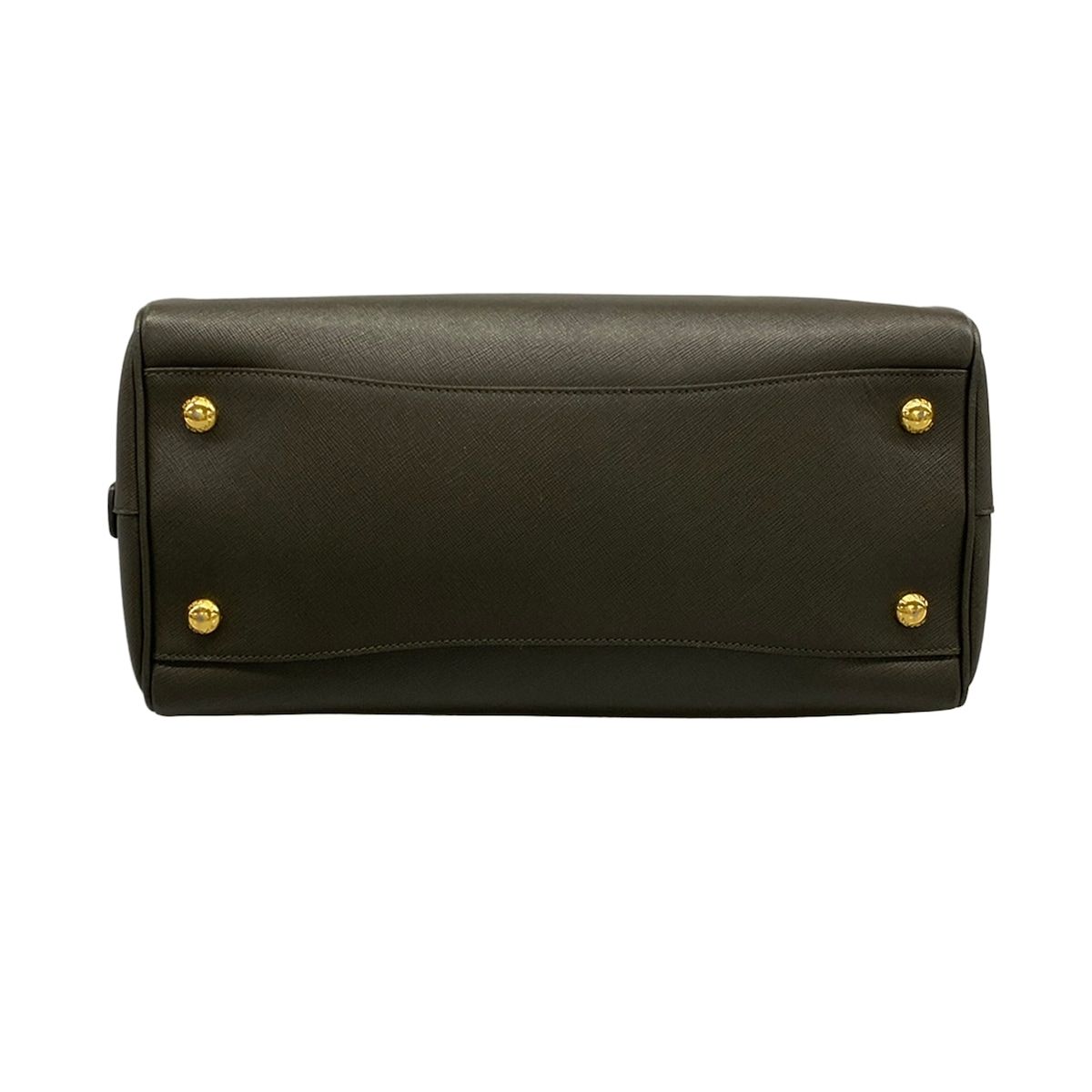 Prada Handbag Khaki Gray Leather — view 5