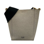 Celine Shoulder Bag Sangles Small Beige Strap Removable Cotton