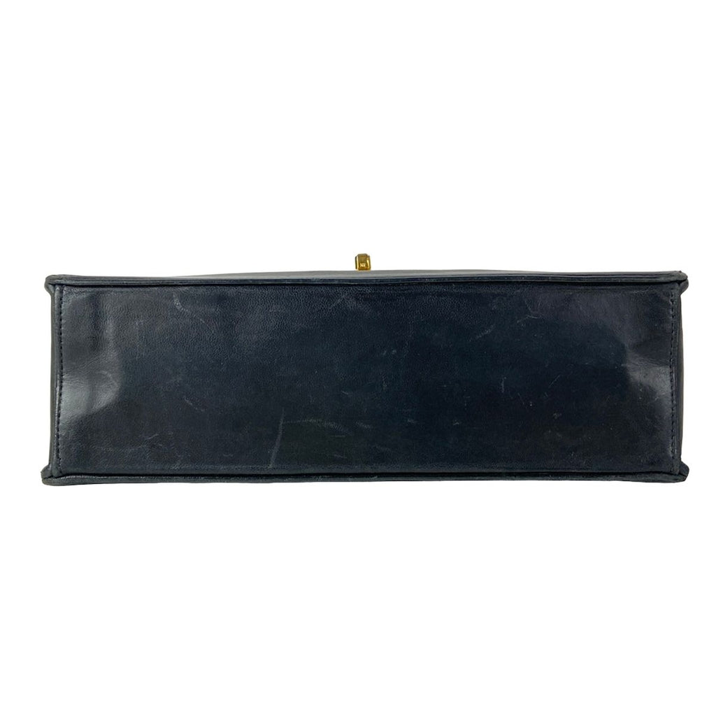 Chanel Shoulder Bag Quilted Black Chain Gold Turnlock Lambskin — view 5