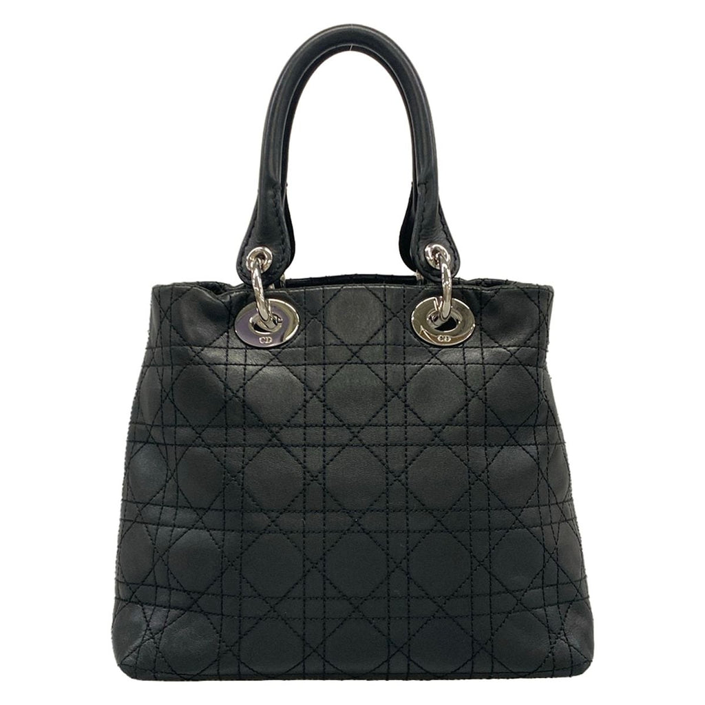 Dior Handbag Cannage Stitch Black Leather — view 3