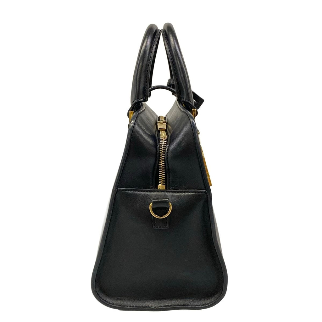 Saint Laurent Paris Handbag Baby Monogram Cabas Black Leather — view 2