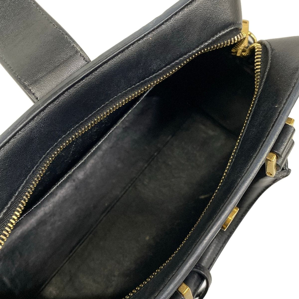 Saint Laurent Paris Handbag Baby Monogram Cabas Black Leather — view 7
