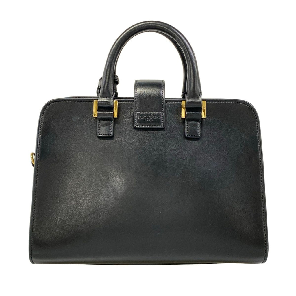 Saint Laurent Paris Handbag Baby Monogram Cabas Black Leather — view 3