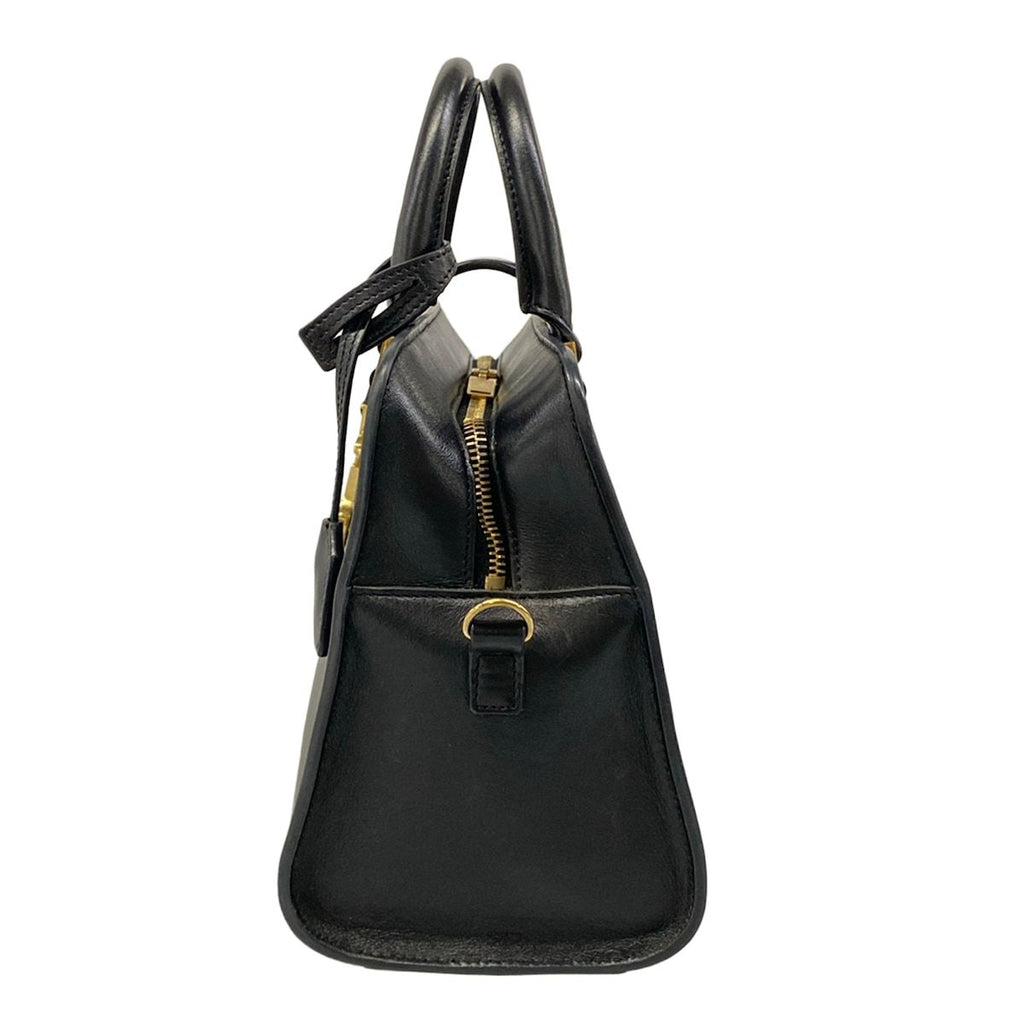 Saint Laurent Paris Handbag Baby Monogram Cabas Black Leather — view 4