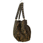 Fendi Handbag Zucca Pattern Light Brown Chain Handle Leather — view 2