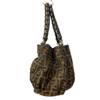 Fendi Handbag Zucca Pattern Light Brown Chain Handle Leather — view 4