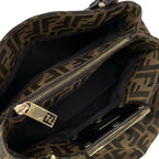 Fendi Handbag Zucca Pattern Light Brown Chain Handle Leather — view 7