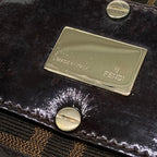 Fendi Handbag Zucca Pattern Light Brown Chain Handle Leather — view 9