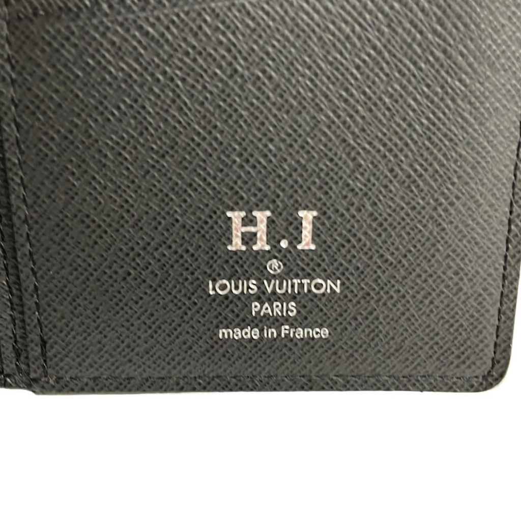 Louis Vuitton Wallet Taiga Portefeuille Brazza Ardoise Initial Leather — view 6