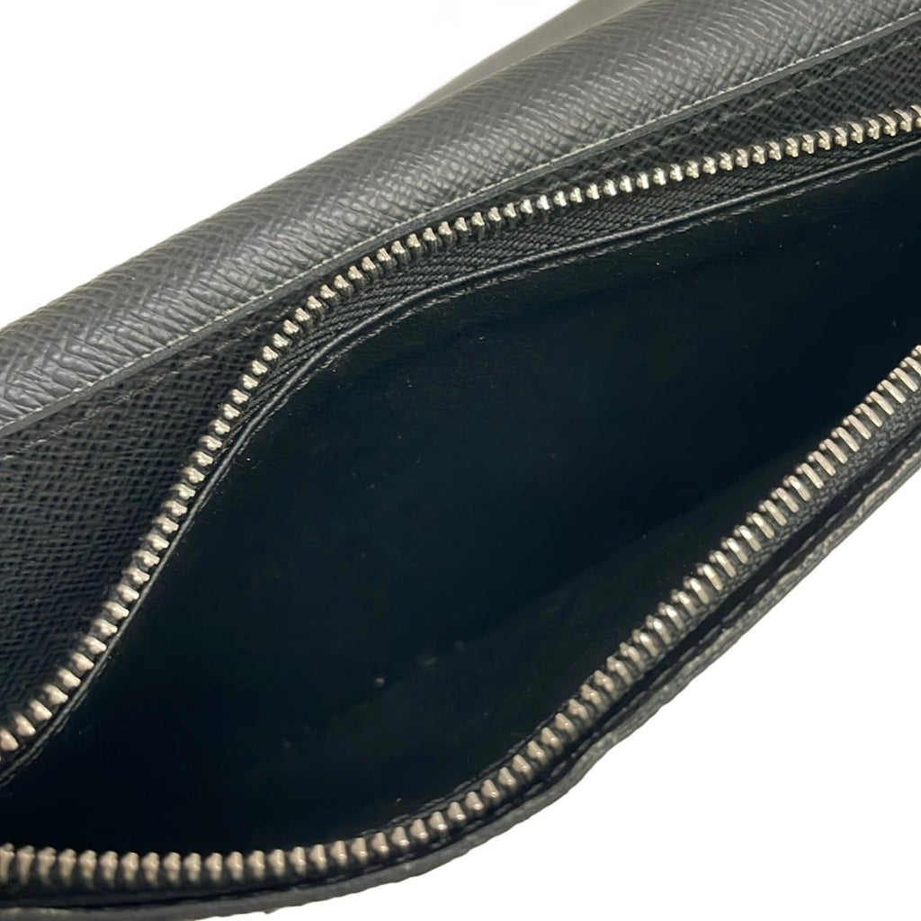 Louis Vuitton Wallet Taiga Portefeuille Brazza Ardoise Initial Leather — view 5