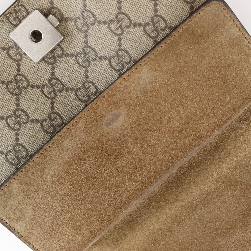 Gucci Dionysus Mini Chain Shoulder GG Supreme Canvas Brown — view 9