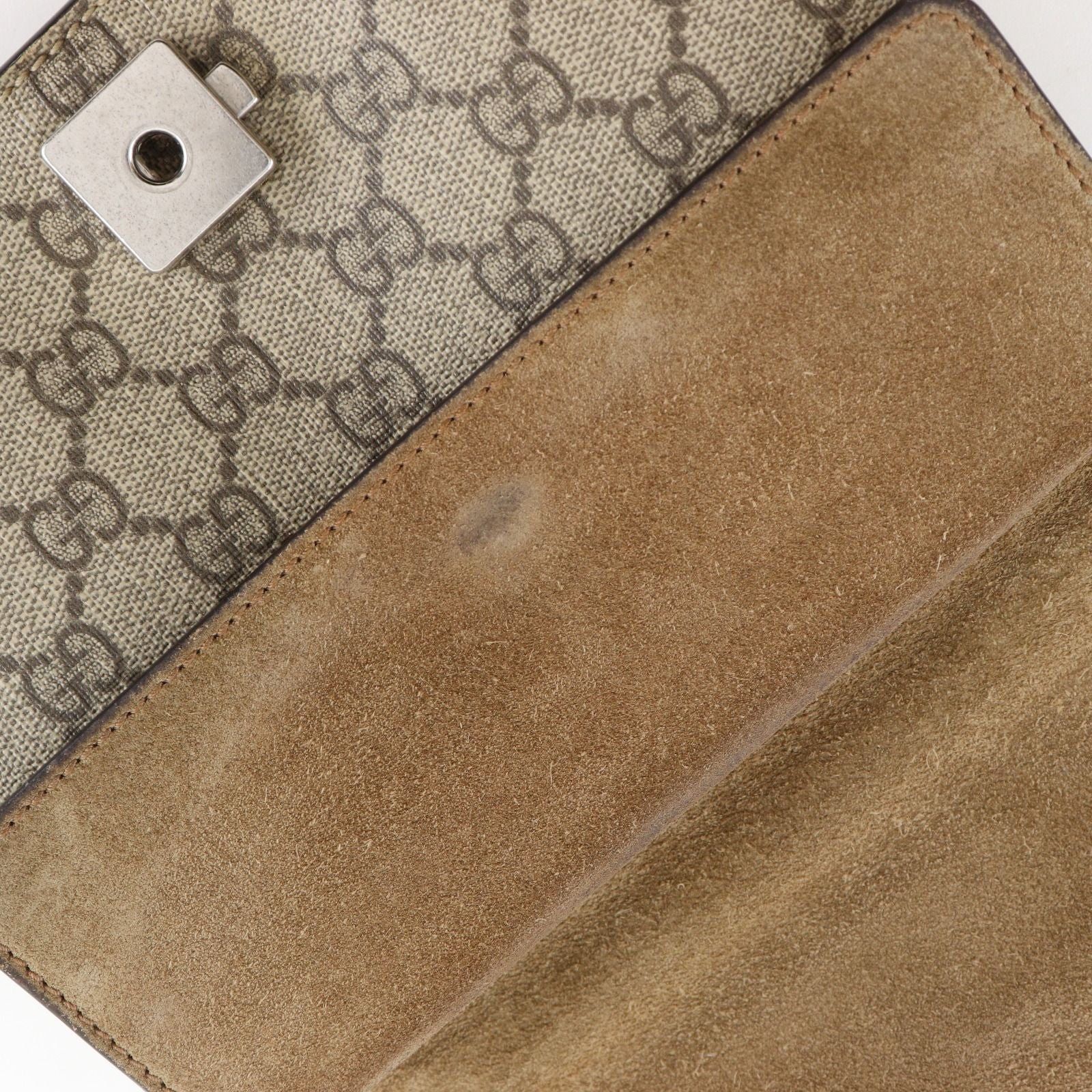 Gucci Dionysus Mini Chain Shoulder GG Supreme Canvas Brown — view 9