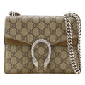 Gucci Dionysus Mini Chain Shoulder GG Supreme Canvas Brown