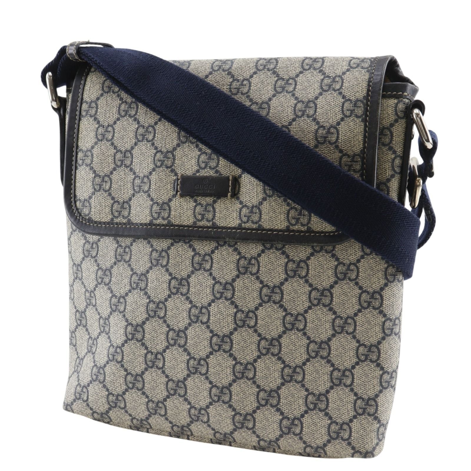 Gucci GG Supreme Canvas Navy Shoulder — view 2