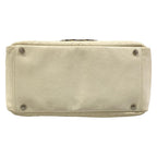Chanel Shoulder Bag Diamond Stitch Ivory Chain CC Logo Silver Jumbo Leather — view 5
