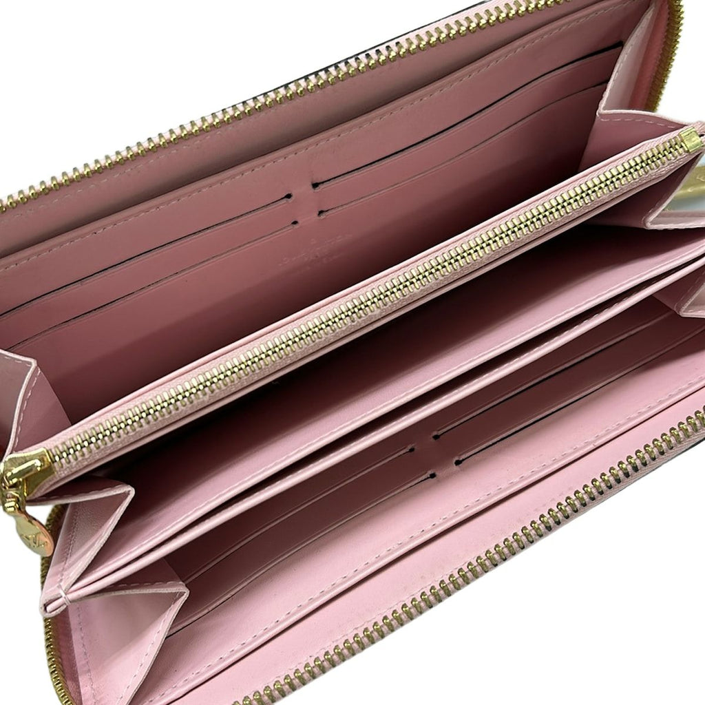 Louis Vuitton Wallet Monogram Vernis Zippy Rose Ballerine Leather — view 3