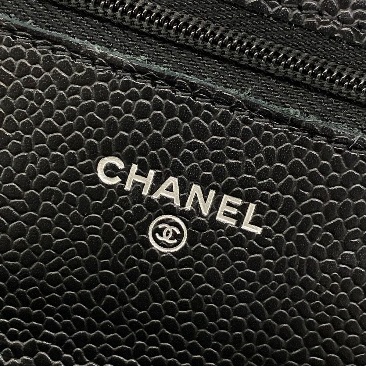 Chanel Wallet Quilted Black Chain Silver Shoulder — view 6