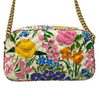 Gucci Shoulder Bag GG Marmont White Ken Scott Limited Edition Floral Leather — view 3