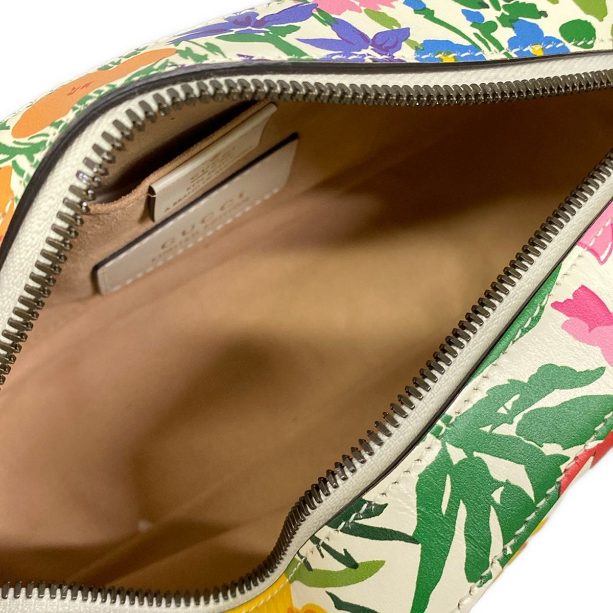 Gucci Shoulder Bag GG Marmont White Ken Scott Limited Edition Floral Leather — view 7