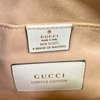Gucci Shoulder Bag GG Marmont White Ken Scott Limited Edition Floral Leather — view 9